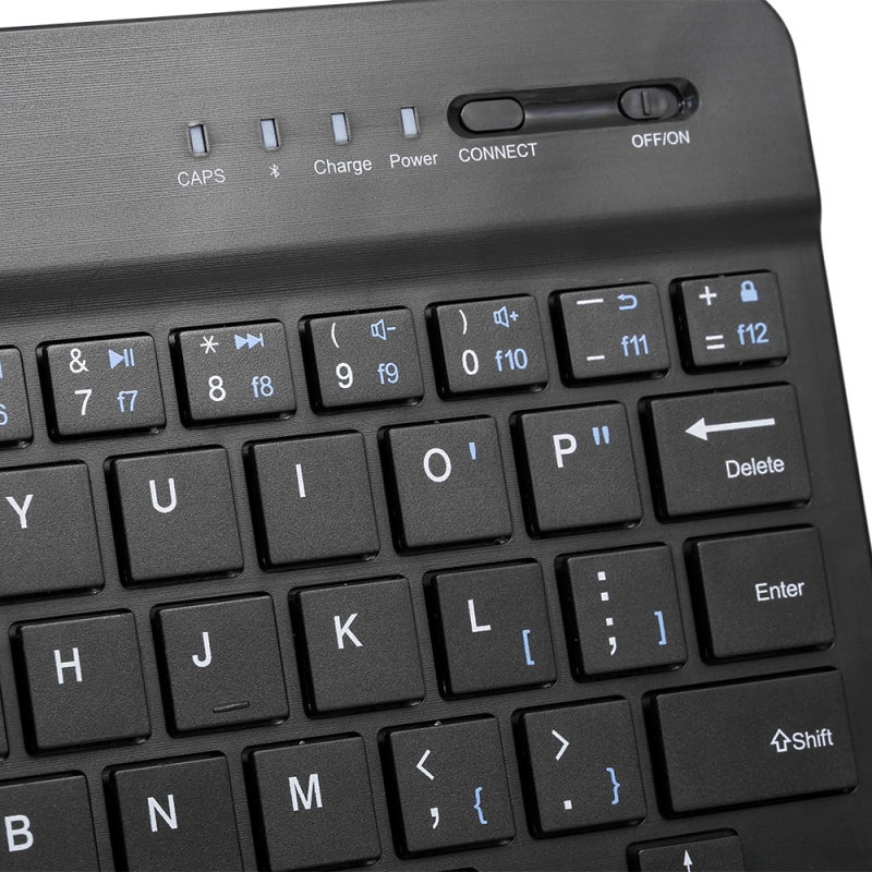 Wireless Keyboard: 7-Inch Black Slim Brushed Design - Fast BT 3.0 Connection Long Battery Life BT Keyboard for Android iOS Windows Tablet Smartphone iPad - Image 5