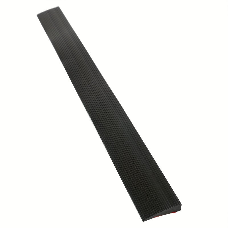 Solid Rubber Incline Ramp Step Threshold Mat 35.43 Inch Black Anti Slip Frosted Surface for Wheelchair Access Rainy Weather - Image 1