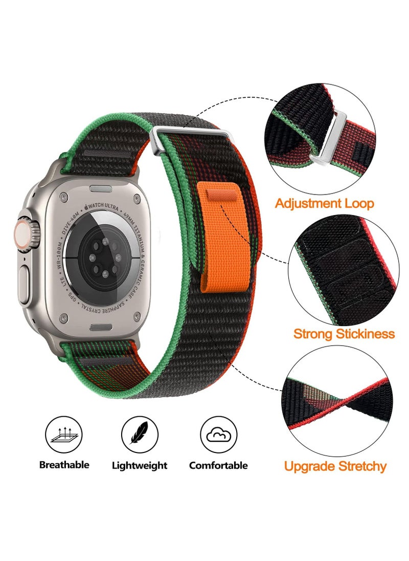 BORTONY - Apple Watch Band 38mm 40mm 41mm Alpine Loop Pack of 4 with Adjustable Sport Nylon Elastic Strap for iWatch Ultra 8 7 6 5 4 3 2 1 - Image 1