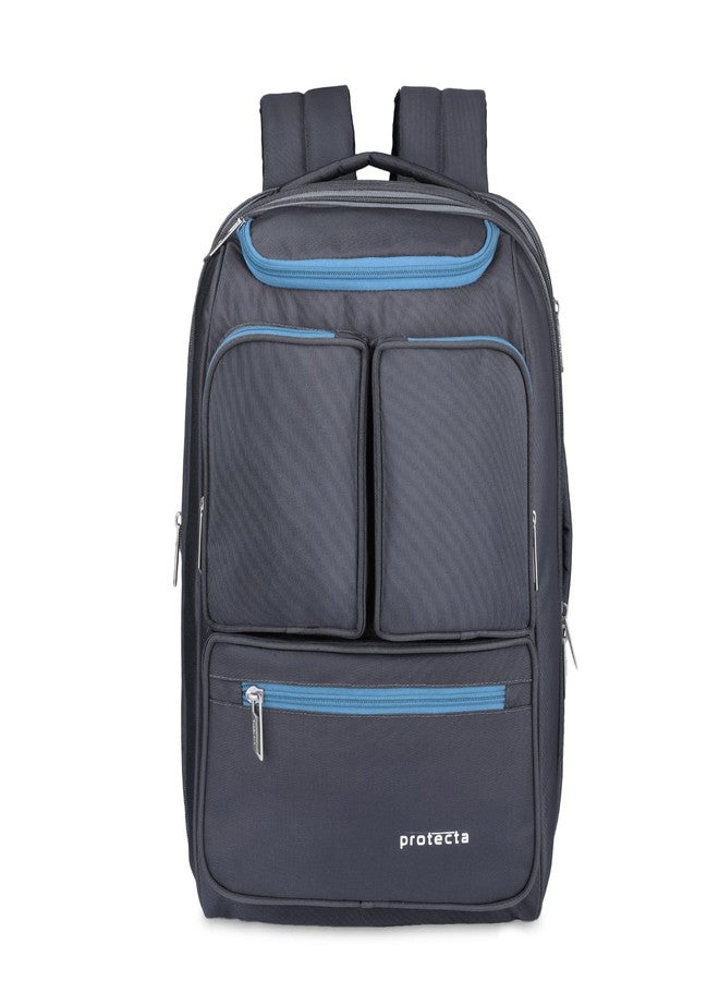 Protecta Organised Chaos XL (2.0) 45 L Convertible Laptop Backpack/Bag | For Work Trips, Travel & Weekend Trips. - Grey & Blue - Image 1
