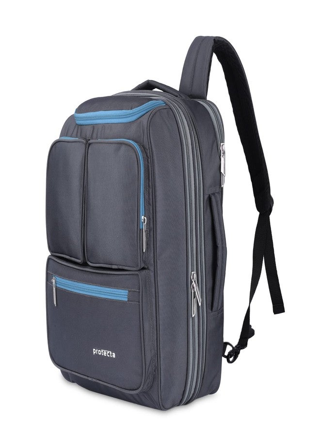 Protecta Organised Chaos XL (2.0) 45 L Convertible Laptop Backpack/Bag | For Work Trips, Travel & Weekend Trips. - Grey & Blue - Image 2