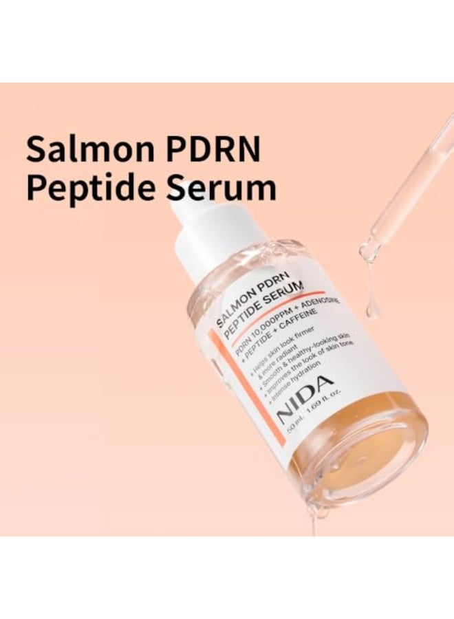 نيدا سيروم الببتيدات من سمك السلمون PDRN | سمك السلمون PDRN، ببتيدات، أدينوزين، كافيين | بشرة مشدودة وذات مظهر صحي، ترطيب عميق | 1.69 أوقية سائلة، 50 مل - Image 2