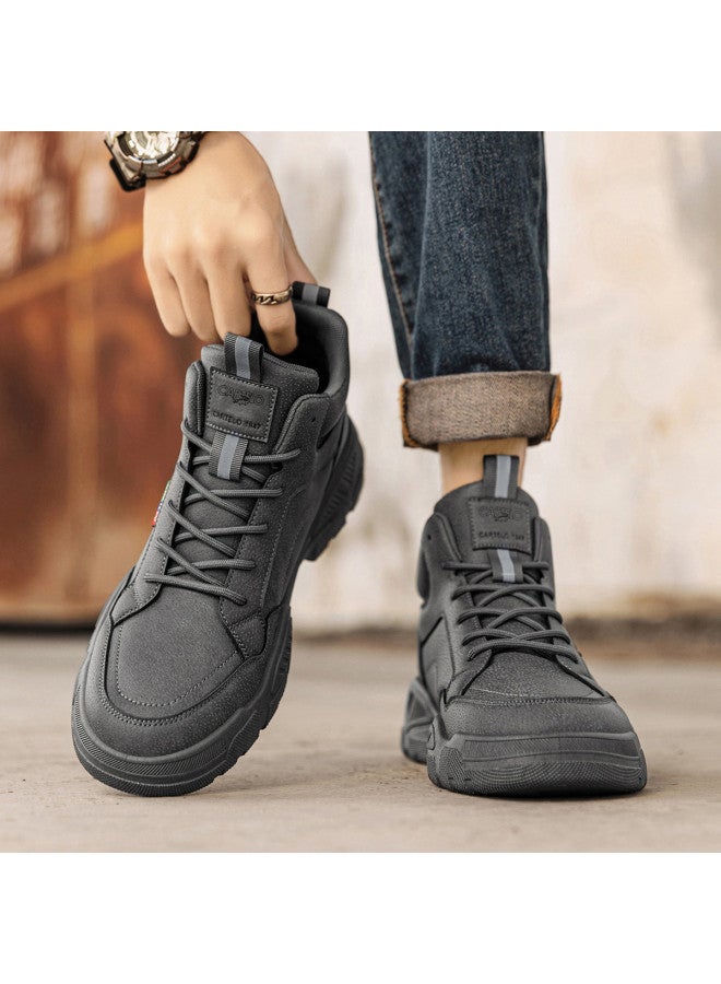 CARTELO Versatile And Minimalist Thick-soled Martin Boots, Comfortable For Daily Wear, Trendy Shoes, Outdoor Casual Boots, Sports Hiking Shoes For Men - Image 3