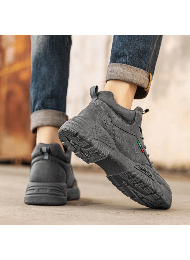CARTELO Versatile And Minimalist Thick-soled Martin Boots, Comfortable For Daily Wear, Trendy Shoes, Outdoor Casual Boots, Sports Hiking Shoes For Men - Image 5