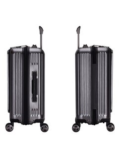 Hard Shell Travel Bag Alfred Front Loading Business Carry On Luggage trolley with Built in 2 sided TSA Compatible Combination Lock and USB Port KK50B Dark Silver - pzsku/Z14A56C1A5357328EAA73Z/45/_/1691585609/8d1c2c48-ec6f-4044-aa4b-f6926bdcfbb8