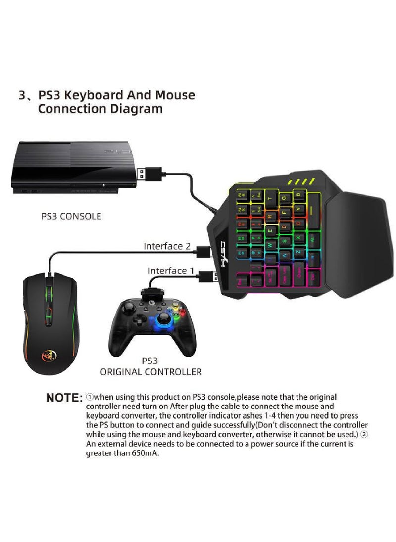 HXSJ - A869 V500 Keyboard And Mouse Combo Black - Image 1
