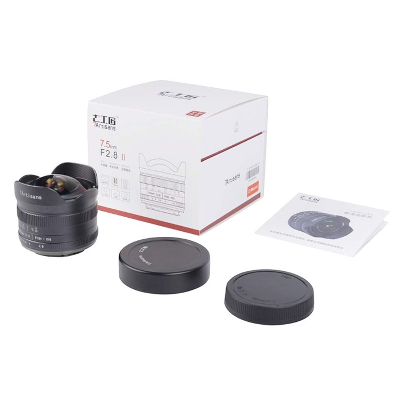 7artisans 7.5mm F2.8 II Fisheye Lens APS-C 190° Ultra Wide Angle Manual Fixed Lens, Compatible with Fujifilm X-Mount Camera X-A1, X-A2, X-at, X-M1, XM2, X-T1, X-T2, X-T10, X-Pro1, X-E1, X-E2 - Image 5