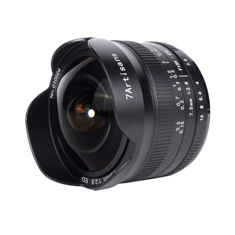 7artisans 7.5mm F2.8 II Fisheye Lens APS-C 190° Ultra Wide Angle Manual Fixed Lens, Compatible with Fujifilm X-Mount Camera X-A1, X-A2, X-at, X-M1, XM2, X-T1, X-T2, X-T10, X-Pro1, X-E1, X-E2 - Image 2