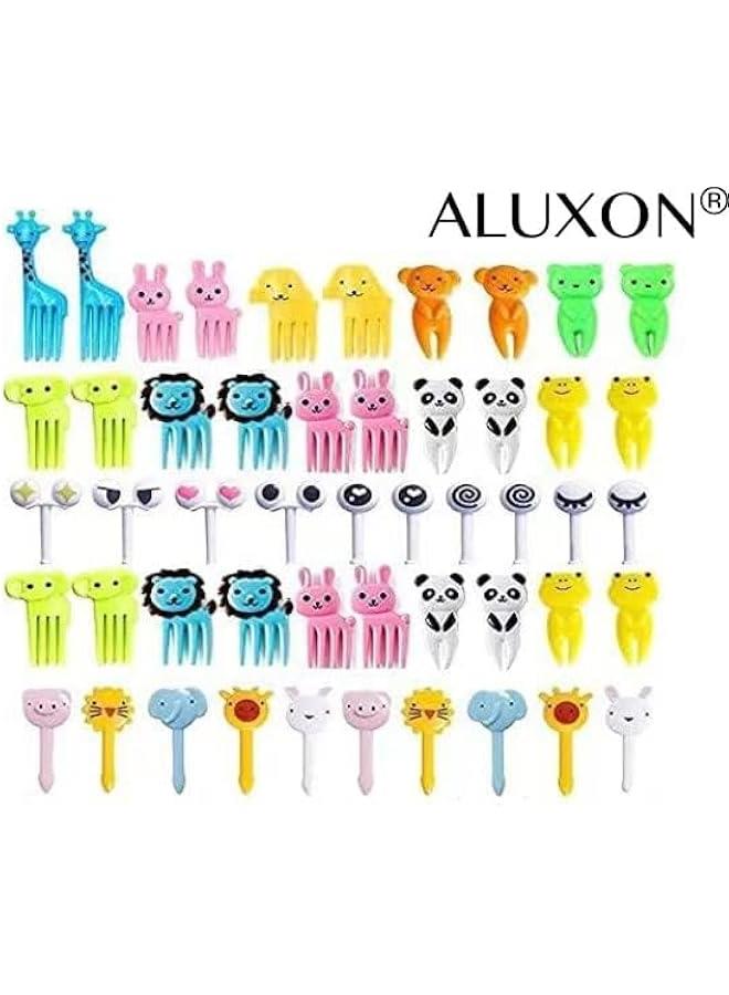 50 Pcs Food Fruit Fork Picks for Kids Cute Animals Bento Box Decor ForksCake Little Forks Dessert Forks Mini Cartoon Toothpick for Cake Dessert Pastry Party Supply  - Image 3