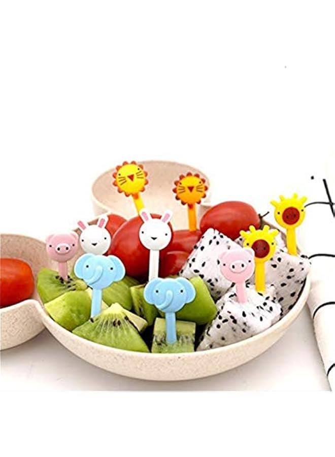 50 Pcs Food Fruit Fork Picks for Kids Cute Animals Bento Box Decor ForksCake Little Forks Dessert Forks Mini Cartoon Toothpick for Cake Dessert Pastry Party Supply  - Image 4