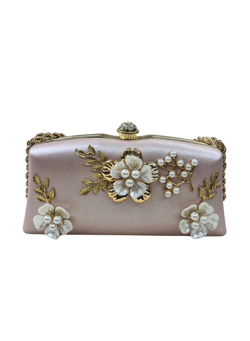 Harsha's Glam Clutches Embellished Square Clutch