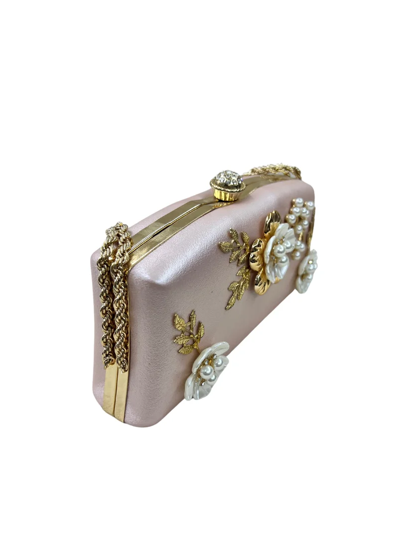 Harsha's Glam Clutches Embellished Square Clutch