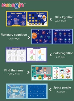 ميبيجين كتاب هادئ لألعاب الأطفال الصغار، فرز الأشكال، كتاب مونتيسوري المزدحم، لصق بسهولة بدون صمغ، كتاب تفاعلي للتعليم المبكر لتنمية إدراك الطفل للفضاء للأطفال من سن 3 سنوات فما فوق  - Image 5