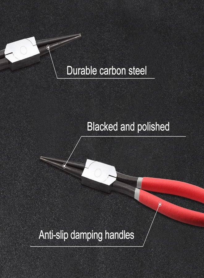SPEEDWOX 13-Inch Snap Ring Pliers, Internal Retaining Ring Pliers Straight Jaws, Tip Diameter 0.12", Heavy Duty Circlip Pliers for Retaining Rings C Clip Install and Remove - Image 3