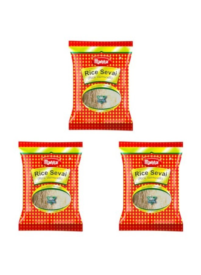 Manna Vermicelli 500g, Rice sevai, Zero maida and Non Sticky (Pack of 3) - Image 1