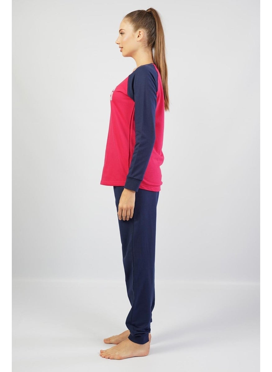 Espuar Women's 100% Cotton Pajama Set, Long Sleeve Skinny Leg  - Image 5