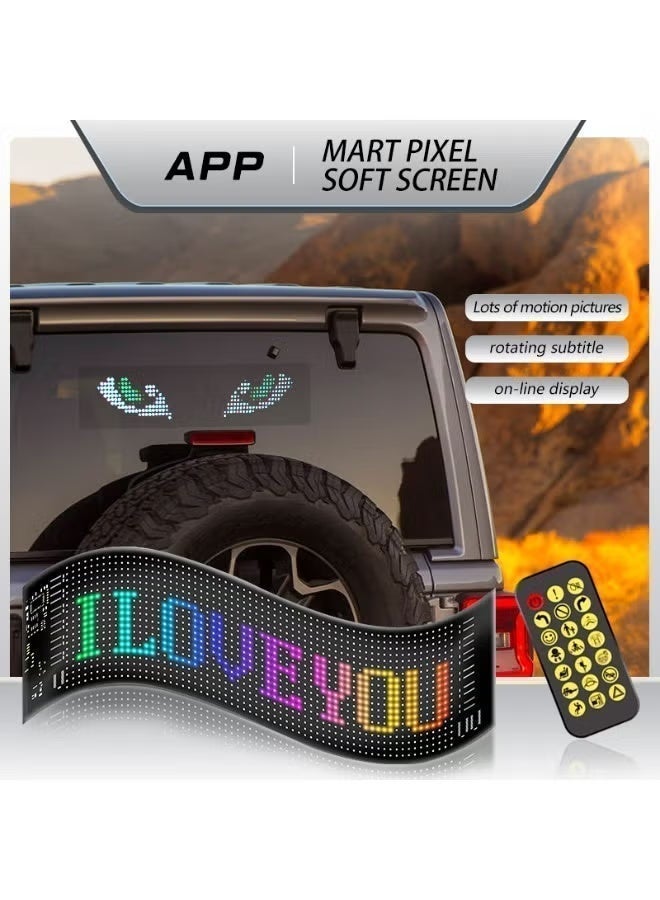 ليد شاشة عرض LED مرنة عالمية للسيارة - لوحة LED ناعمة قابلة للبرمجة لتزيين نوافذ السيارة ومقصورتها الداخلية، سهلة التركيب. - Image 3