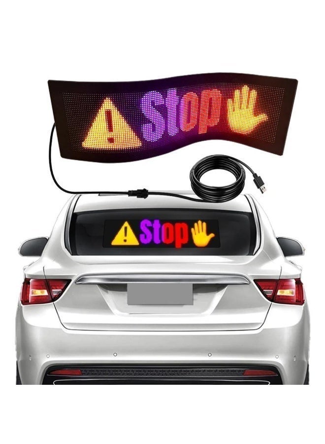 ليد شاشة عرض LED مرنة عالمية للسيارة - لوحة LED ناعمة قابلة للبرمجة لتزيين نوافذ السيارة ومقصورتها الداخلية، سهلة التركيب. - Image 4