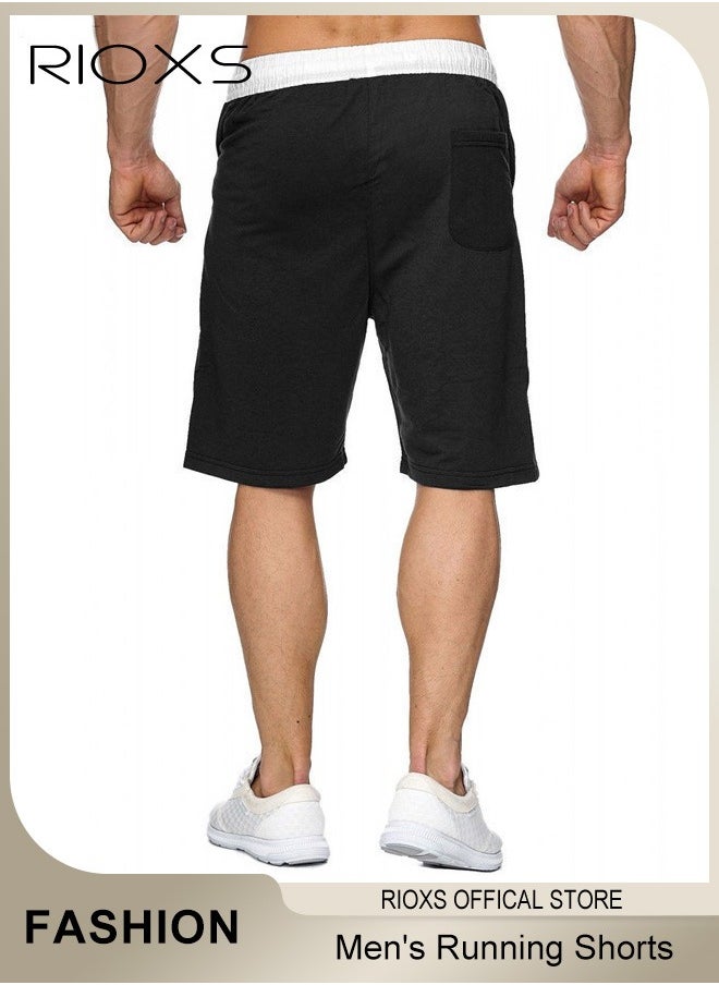 RIOXS Men's Gym Workout Running Shorts Athletic Lightweight Shorts Quick Dry Fitness Shorts With Pockets  - Image 2