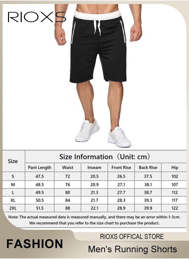 RIOXS Men's Gym Workout Running Shorts Athletic Lightweight Shorts Quick Dry Fitness Shorts With Pockets  - Image 3