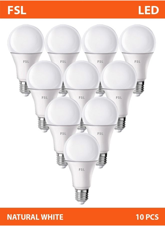 إف اس إل LED E27 لمبة تسع وات أبيض طبيعي عشرة قطع  - Image 2