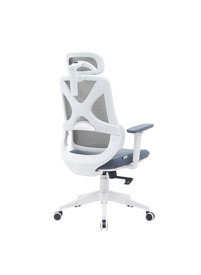 DANUBE HOME Norway Office Chair High Back Ergonomic Gaming Chair Modern Home Desk Computer Chair 360Â° Swivel Office Chair Adjustable Height Chair L 67x38x65 cm  Grey/White  - Image 5