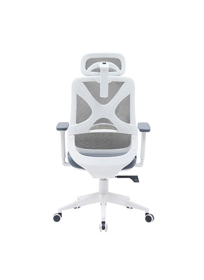 DANUBE HOME Norway Office Chair High Back Ergonomic Gaming Chair Modern Home Desk Computer Chair 360Â° Swivel Office Chair Adjustable Height Chair L 67x38x65 cm  Grey/White  - Image 3