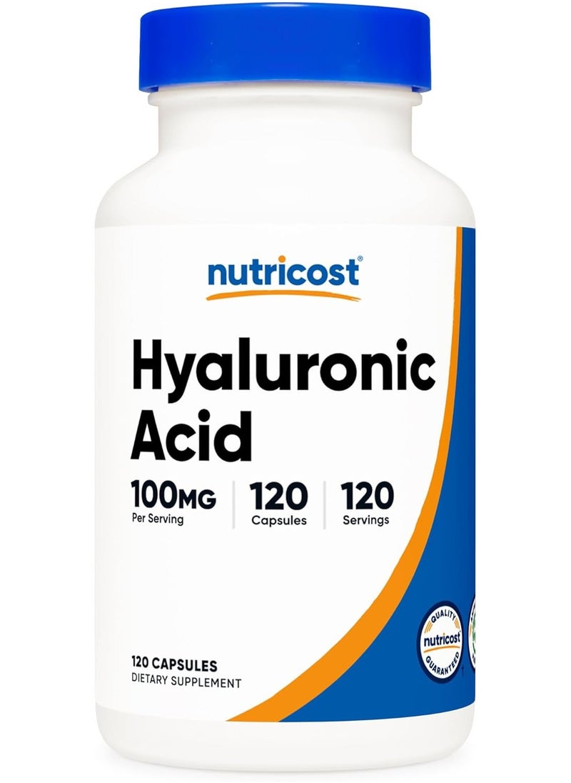 Nutricost Hyaluronic Acid, 100mg - 120 Capsules  - Image 1