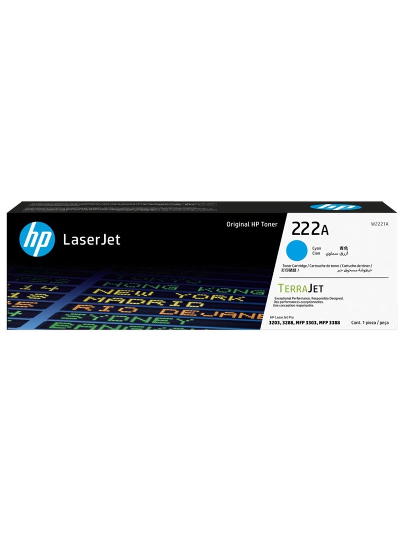 HP 222A Magenta Original LaserJet Toner Cartridge (W2223A) Magenta & 222A Original Toner Cartridge For HP LaserJet Pro 3203, MFP 3303 Printer Series Yellow & 222A Original LaserJet Toner Cartridge | Compatible with HP LaserJet Pro 3203, 3288, MFP 3303, MFP 3388 Printer Series - Cyan Bundle - Image 4