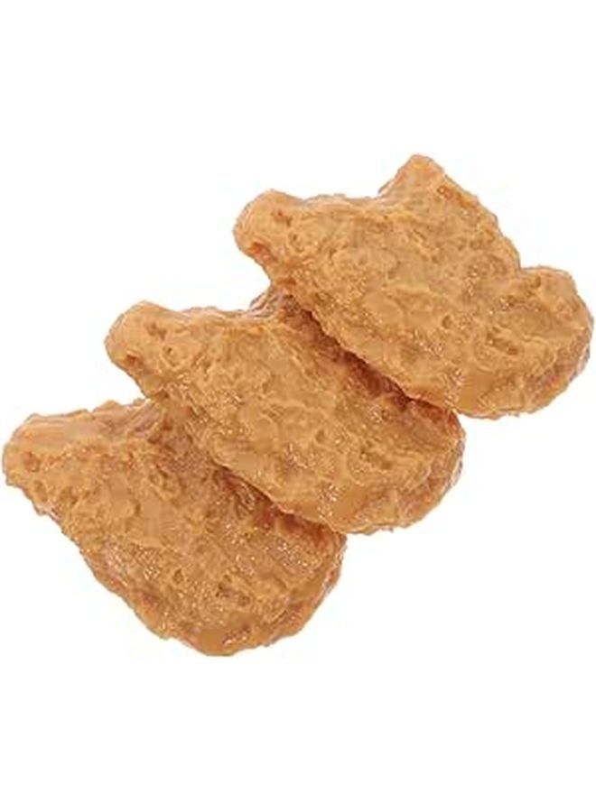 3Pcs Artificial Fried Chicken Model Safe Material Kitchen Decoration Party Display - Image 1