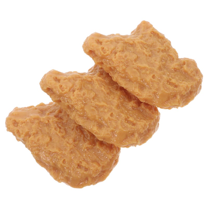 3Pcs Artificial Fried Chicken Model Safe Material Kitchen Decoration Party Display - Image 2