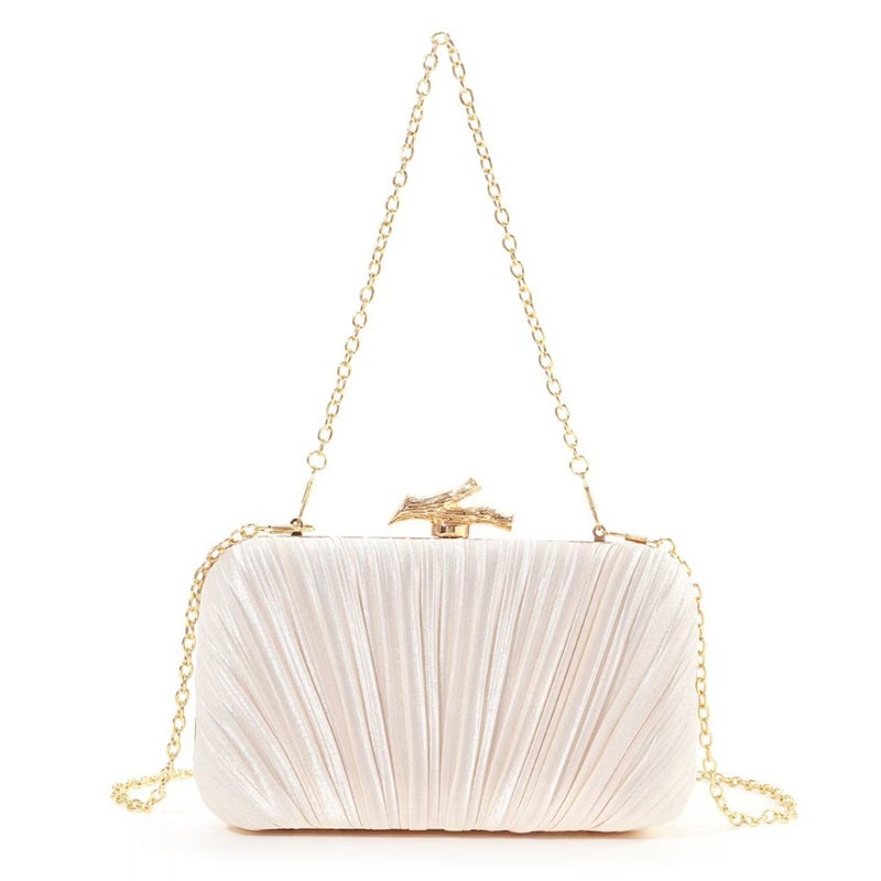 Pleated Evening Clutch Bag for Women Wedding Party Purse - Image 2