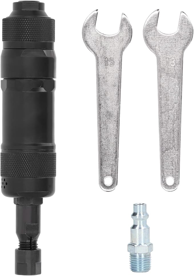 Pneumatic Die Grinder, Air Powered Grinder Tool with 6mm Collet, High Speed 24000 RPM Alloy Steel Grinder for Metal Trimming Deburring Polishing and Finishing (US Style) US Style - Image 1