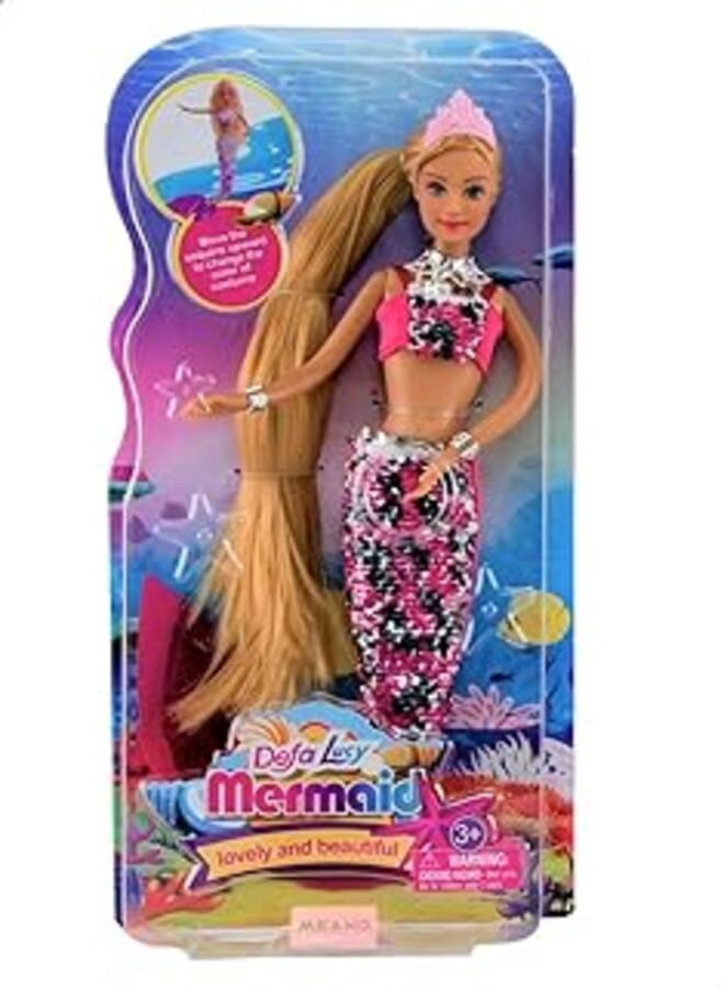 Defa 8433-PINK Mermaid Lucy Doll for Girls