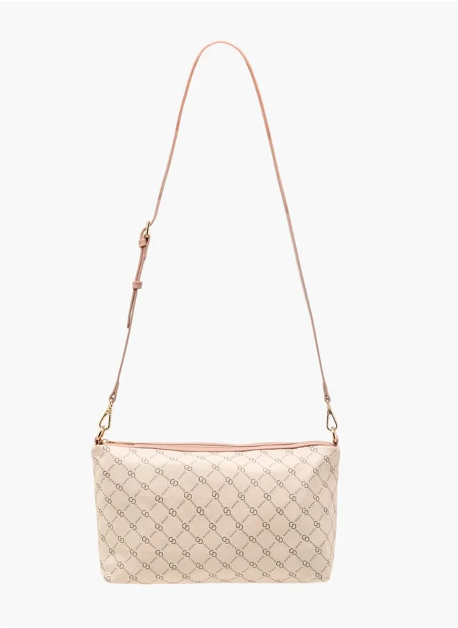 سيليست Womens Monogram Print Tote Bag With Double Handle And Pouch