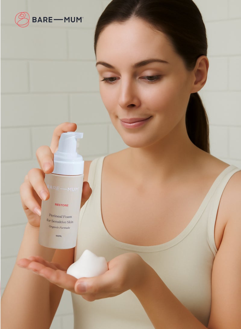 BARE-MUM Perineal Foam | Organic Witch Hazel Formula | Soothes Pain & Swelling | Relieves Discomfort After Childbirth | Vegan & Cruelty-Free | Made in Australia | 150ml - Image 2