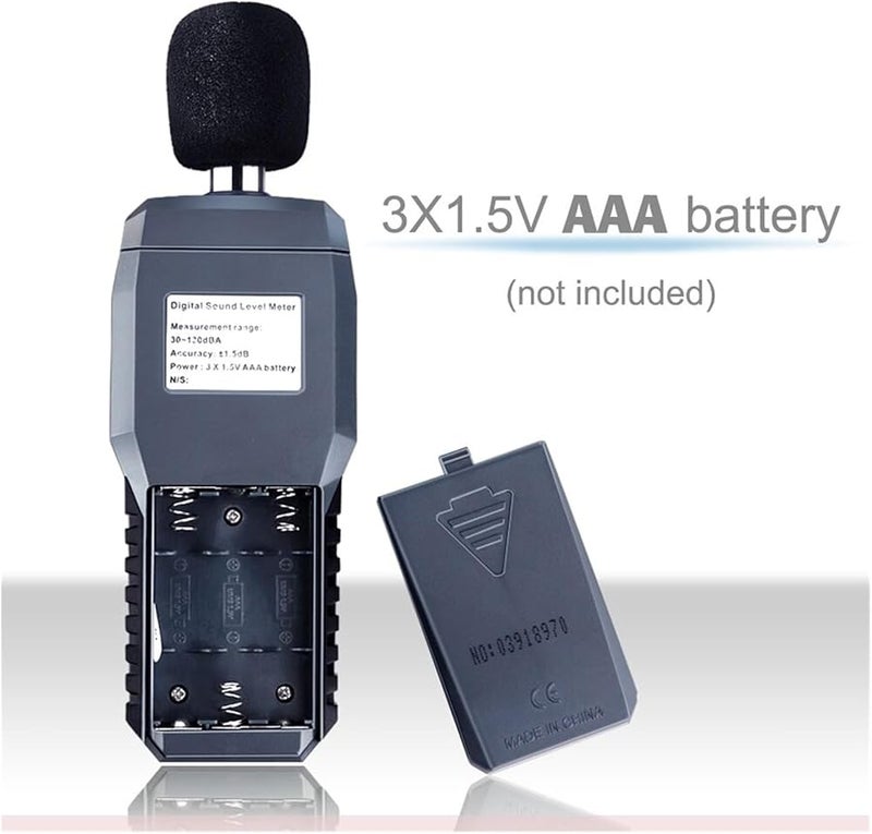 St9604 متر مستوى الصوت الرقمي الذكي 30-130 ديسيبل مقياس ضوضاء ميزان حرارة بشاشة LCD إضاءة خلفية - Image 3