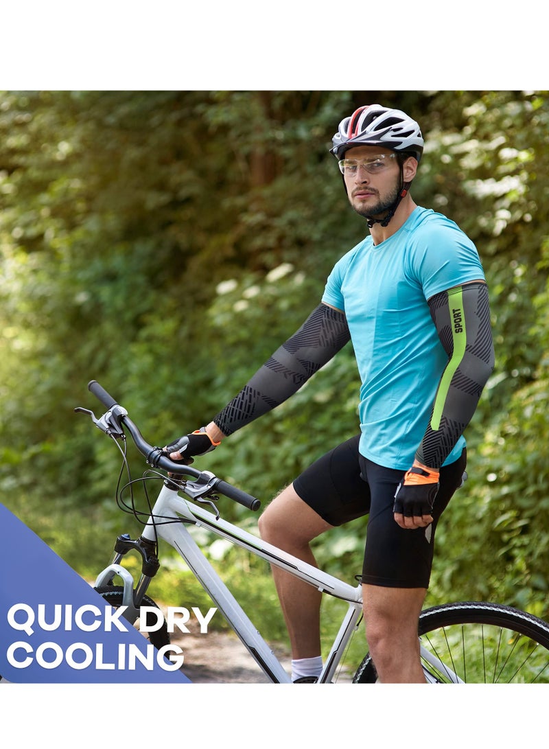 SYOSI Sports Compression Arm Sleeves UV Sun Protection Cooling Arm Sleeves for Basketball Running Cycling Outdoors Basketball Arm Sleeves Football Sleeves Sun Sleeves for Golf for Men Women - Image 3