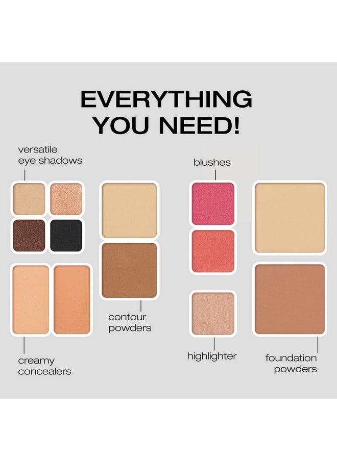 Woosh - Beauty Fold Out Face Original Makeup Palette Travel All In One Neutral Cream & Powder (1 Light) - Image 1