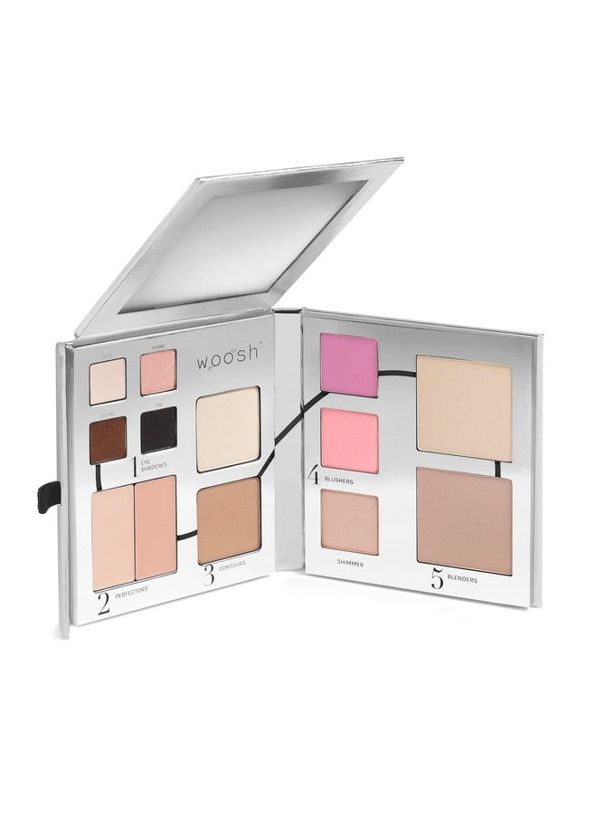 Woosh - Beauty Fold Out Face Original Makeup Palette Travel All In One Neutral Cream & Powder (1 Light) - Image 1