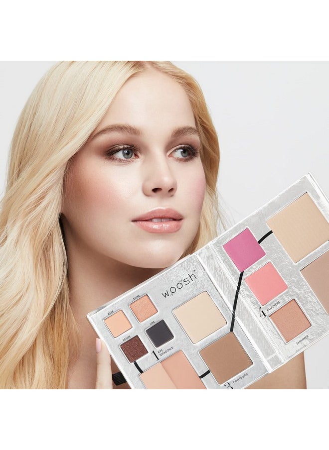 Woosh - Beauty Fold Out Face Original Makeup Palette Travel All In One Neutral Cream & Powder (1 Light) - Image 1