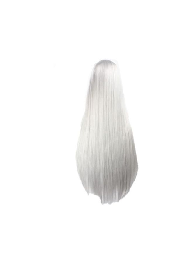 Loquat Manga Characters Long Straight Cosplay Wigs Silver-038A-4