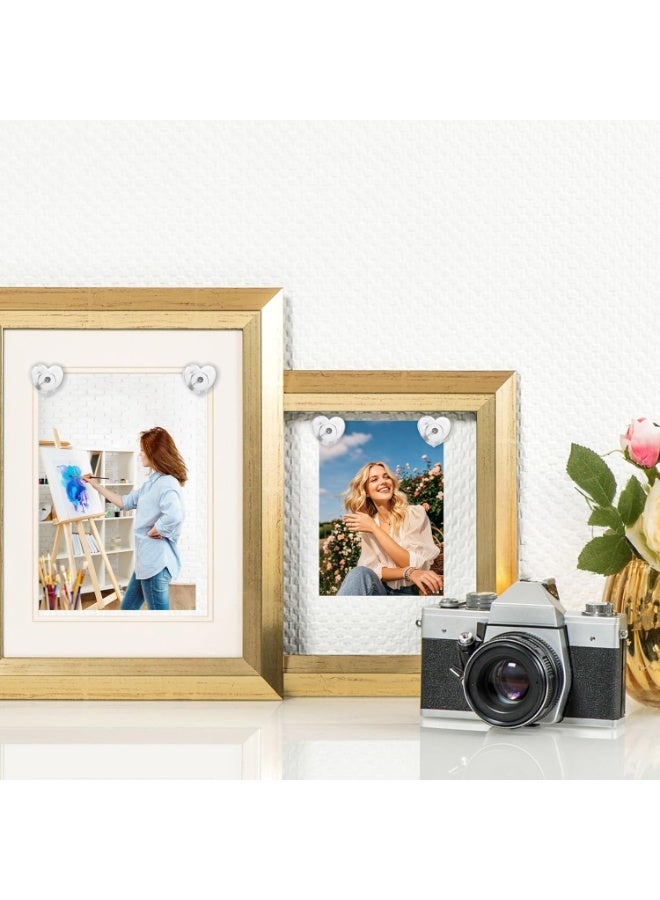 ٥٠ قطعة من دبابيس التثبيت الشفافة على شكل قلب للوحات الفلين، دبابيس بلاستيكية شفافة وسوداء لطيفة على شكل قلب لتزيين الملصقات والجدران والمكاتب والخرائط والمدارس ولوازم الفصول الدراسية - Image 4