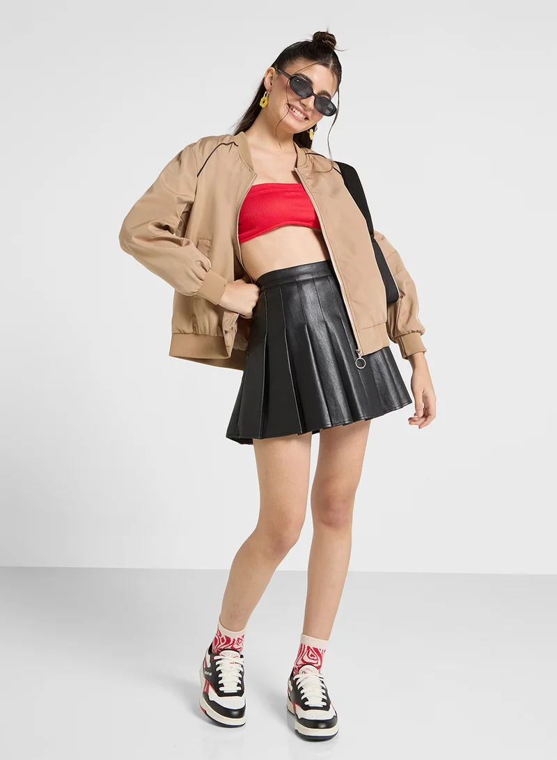 جينجر Satin Bomber Jacket