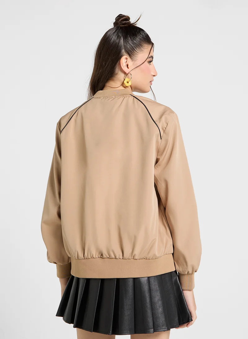 جينجر Satin Bomber Jacket