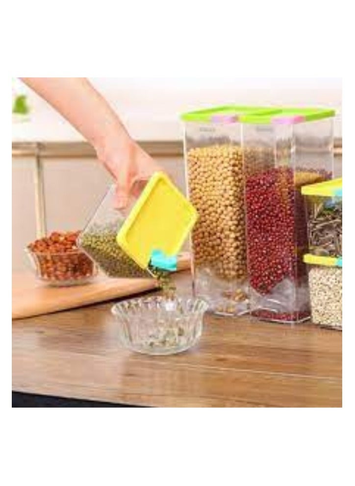 Generic - A set of 6 cans for preserving legumes with airtight lids - random colors - Image 1
