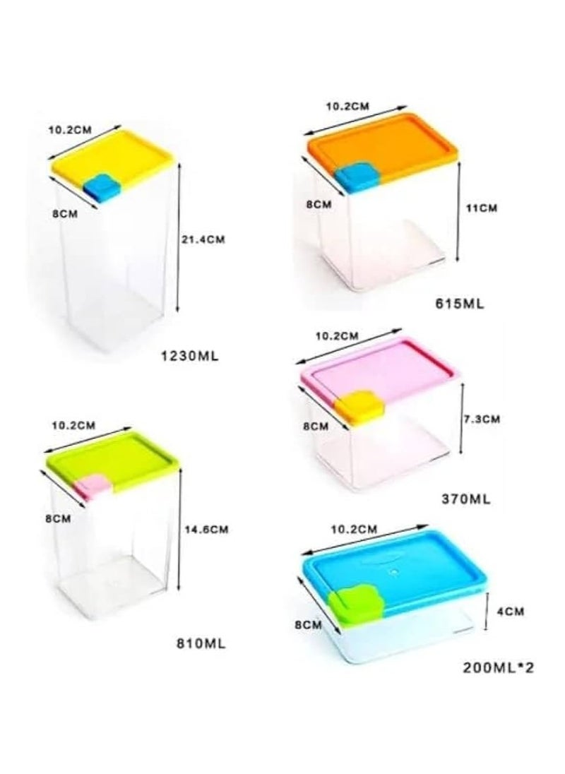 Generic - A set of 6 cans for preserving legumes with airtight lids - random colors - Image 1