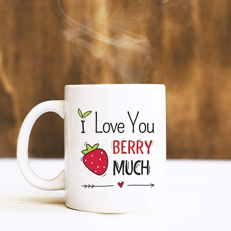 DAYS Ceramic Coffee Mug Suitable Gift for Friend Brother Sister Boyfriend Girlfriend Boys Girls Kids Cousin 350 ml I Love You Berry Buter - Image 2