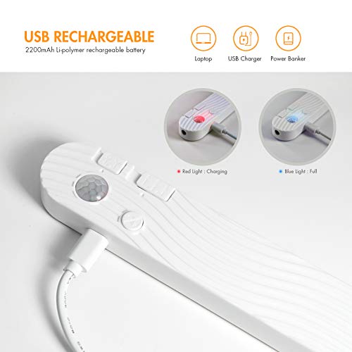 Sensky Motion Activated Strip Lights Rechargeable Motion Sensor LED Strip Light Dimmable Strip Lighting for Wardrobe, Gun Safe, Cabinet, Pantry, Closet (2M, Cool White) - Image 4