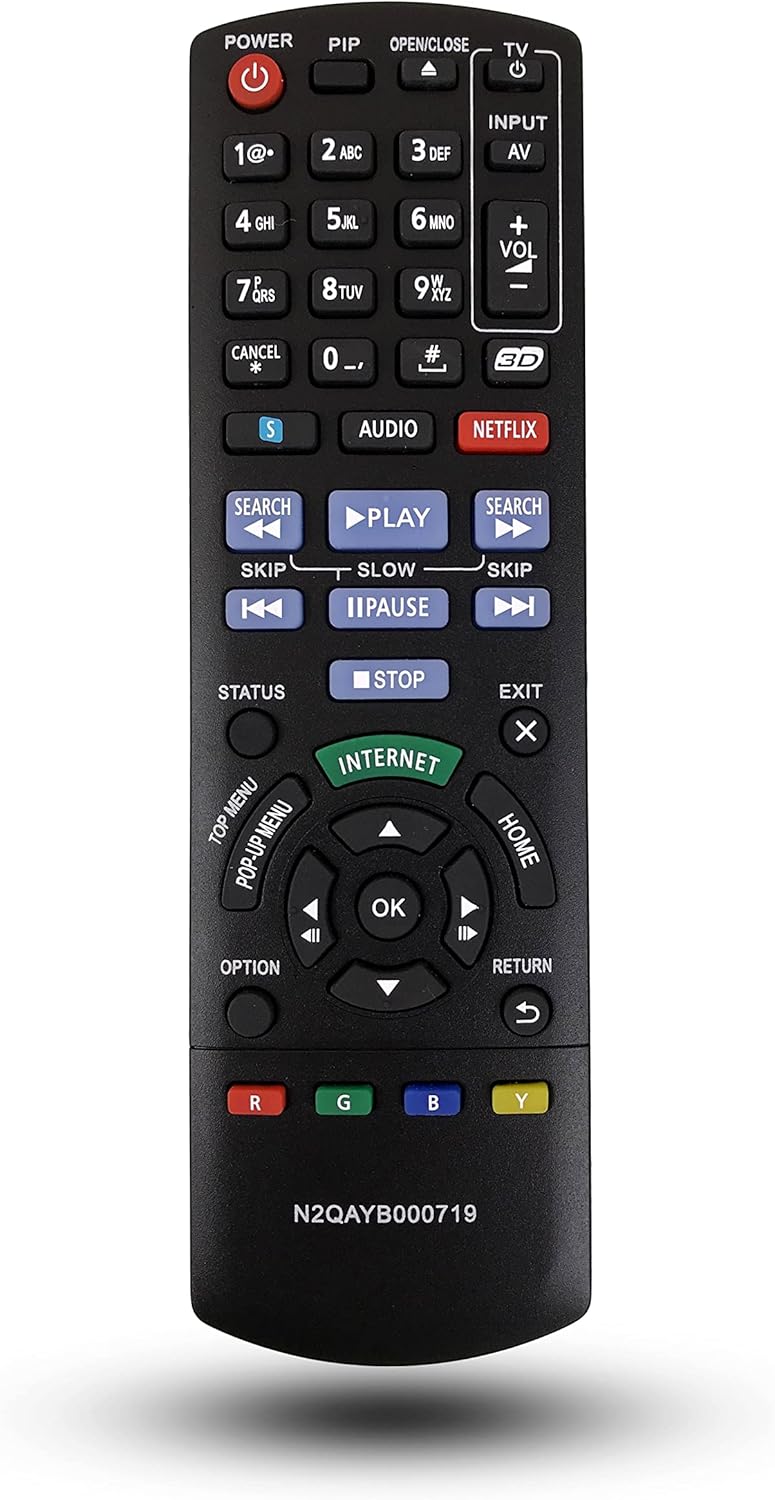 BOMAZ Replacement Remote Control for Panasonic DMP-BDT220 DMP-BBT01 DMP-BDT220CP DMP-BDT220P Blu-Ray Disc Player - Image 1